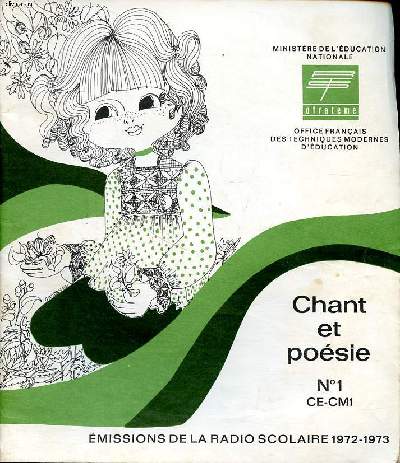 Chant et posie N 1 CE-CM1 Emissions de la radio scolaire 1972-1973