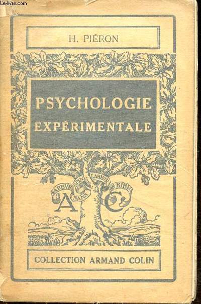 Psychologie exprimentale Collection Armand Colin N97 4 dition