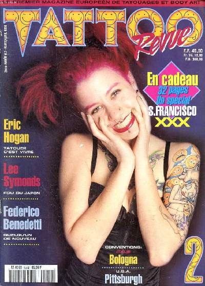 Tattoo revue N2 mars-avril 1998 Lee Symonds Fou du Japon Sommaire: Lee Symonds Fou du Japon; Eric Hogan: tatouer c'est vivre; Color full pain ...