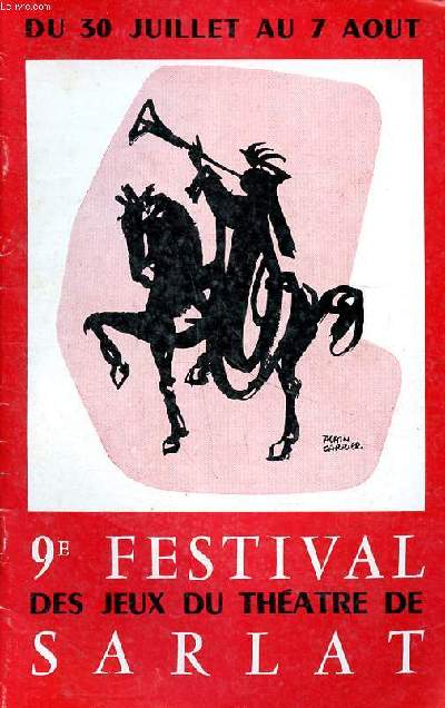 9 festival des jaux du thtre de Sarlat du 30 juillet au 7 aot 1960
