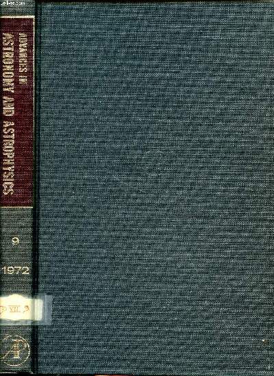 Advances in astronomy and astrophysics Volume 9