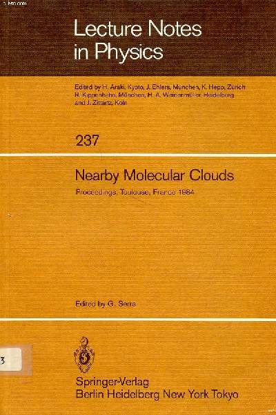 Lectures notes in physics N237 Nearby molecular clouds