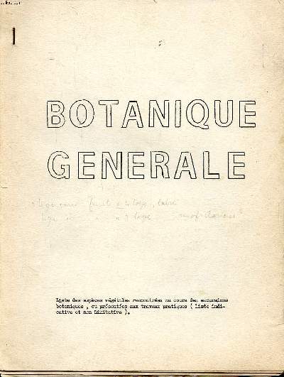 Botanique gnrale Sommaire: Champignons; Rhodophyces; Cl. des dicotildones; Diatomes ...