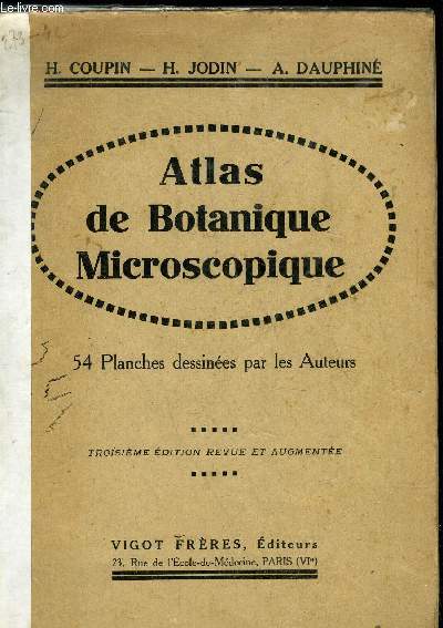 ATLAS DE BOTANIQUE MICROSCOPIQUE