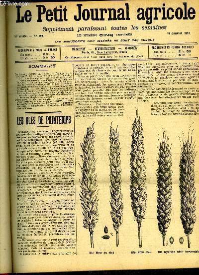 LE PETIT JOURNAL AGRICOLE N 890 - Les bls de printemps (A. Gauss).