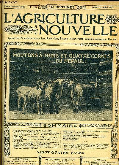 L'AGRICULTURE NOUVELLE N 1160 - VARITS.
