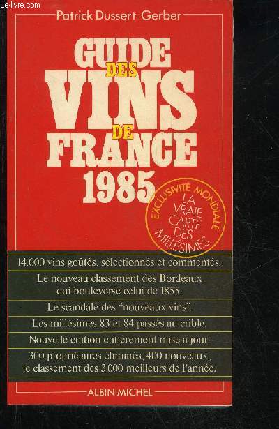 GUIDE DES VINS DE FRANCE 1985
