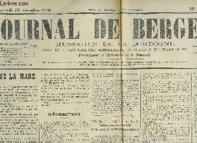 JOURNAL DE BERGERAC N 6482 - MERCREDI 26 NOVEMBRE 1913