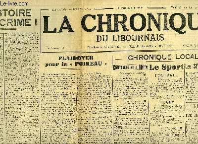LA CHRONIQUE DU LIBOURNAIS N 7713 - VENDREDI 30 JANVIER 1942