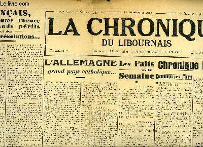 LA CHRONIQUE DU LIBOURNAIS N 7747 - VENDREDI 25 SEPTEMBRE 1942