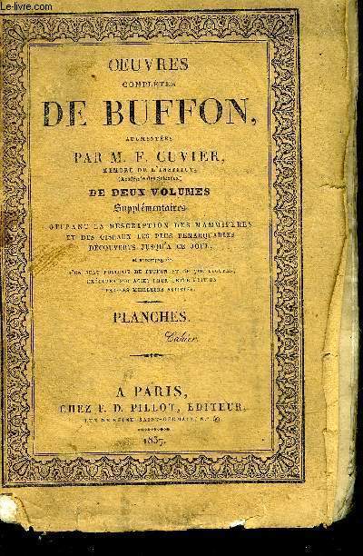 SUPPLEMENT A L'HISTOIRE NATURELLE GENERALE ET PARTICULIERE DE BUFFON - TOME 1 MAMMIFERES - PAS DE GRAVURES.