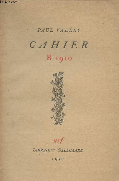 Cahier - B 1910