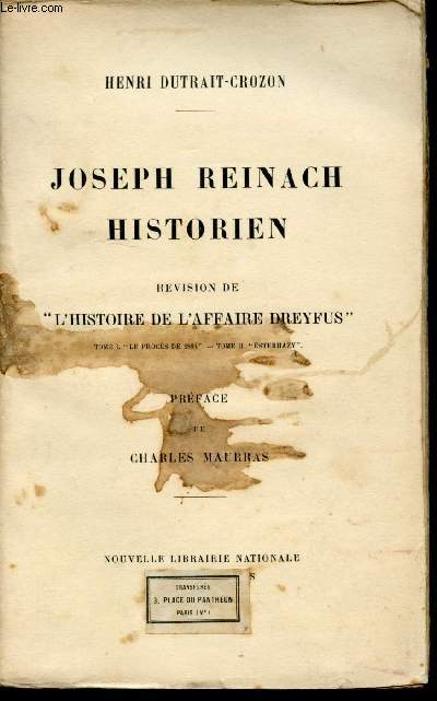 Joseph Reinach Historien. Rvision de 