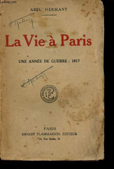 La Vie  Paris. 1917.