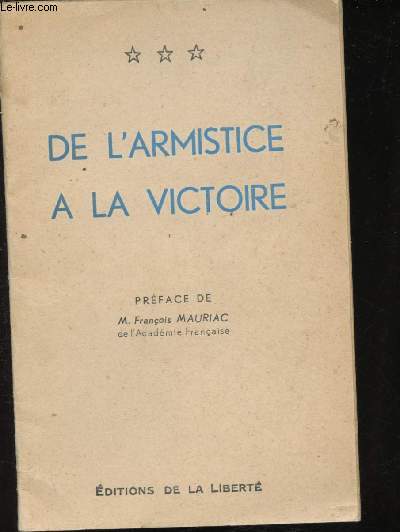 De l'armistice  la victoire