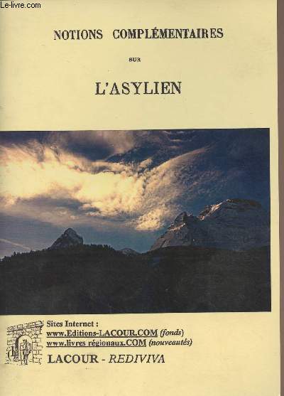 Notions complmentaires sur l'Asylien - Etudes d'ethnographie prhistorique - collection 
