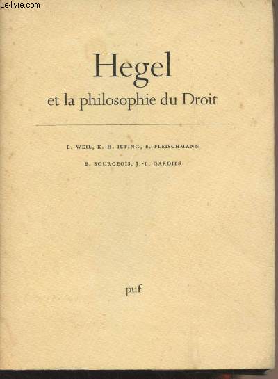Hegel et la philosophie du Droit