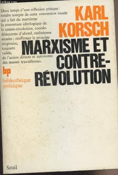 Marxisme et contre-rvolution, dans la premire moiti du vingtime sicle - 