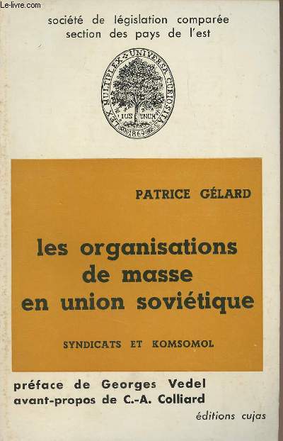 Les organisations de masse en Union Sovitique, syndicats et komsomol - 