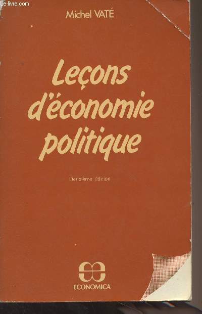 Leons d'conomie politique - 2e dition