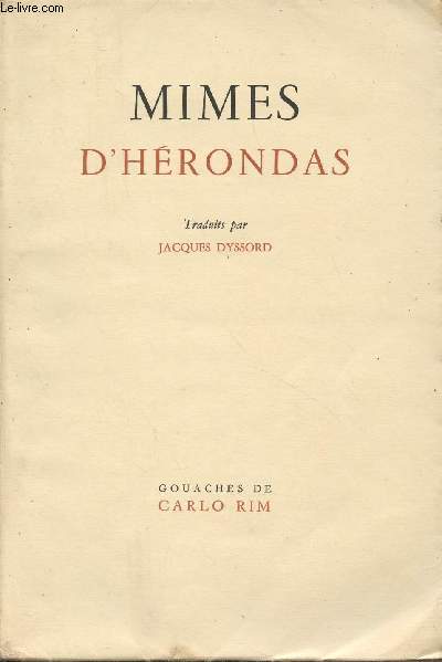 Mimes d'Hrondas (Edition originale)