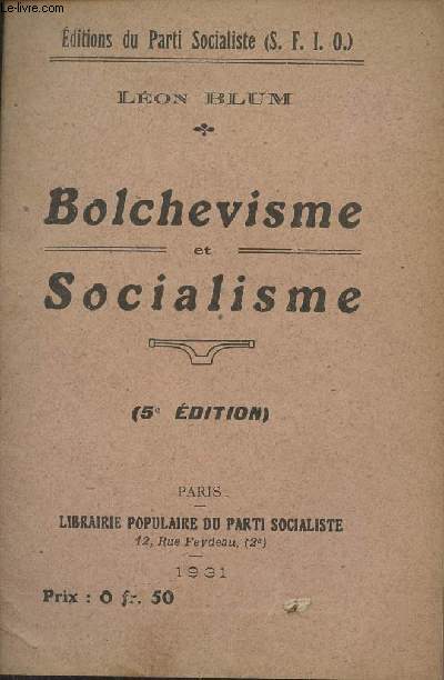 Bolchevisme et socialisme (5e dition)