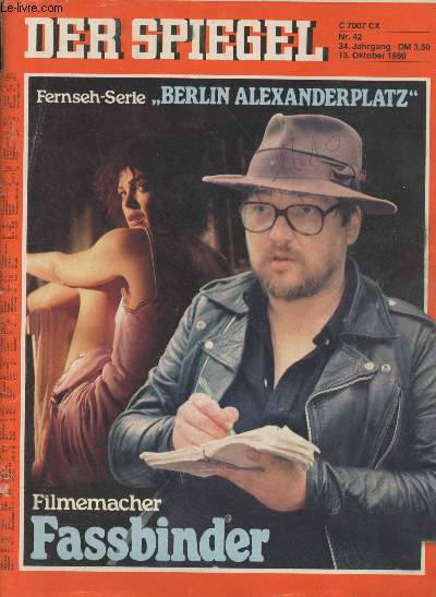 Der Spiegel, Nr.42 - 34. Jahrgang DM 3,50 13. oktober 1980 - Fernseh-Serie 