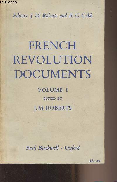 French Revolution Documents - Vol I