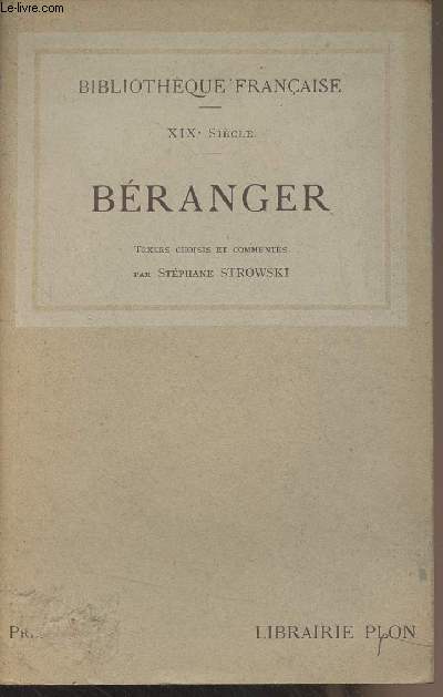 Bibliothque franaise : XIXe sicles : P.-J. de Branger