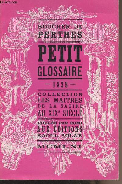 Petit glossaire - 1835 - Collection 