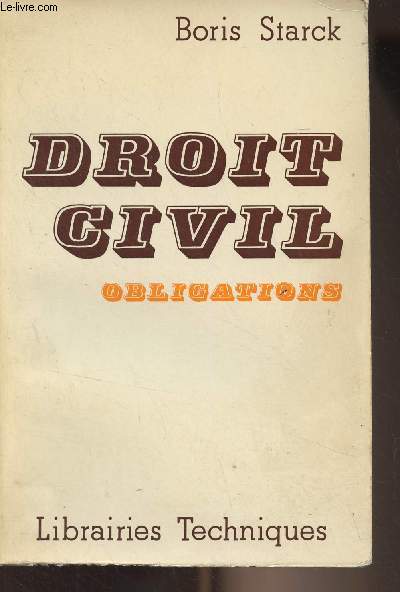 Droit civil, obligations