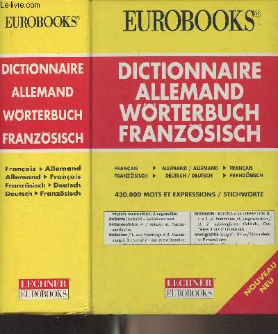 Eurobooks - Dictionnaire Allemand Wrterbuch Franzsisch
