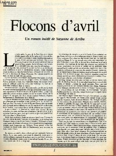 FLOCONS D'AVRIL - UN ROMAN INEDIT DE SUZANNE DE ARRIBA - BONNE SOIREE 3715.