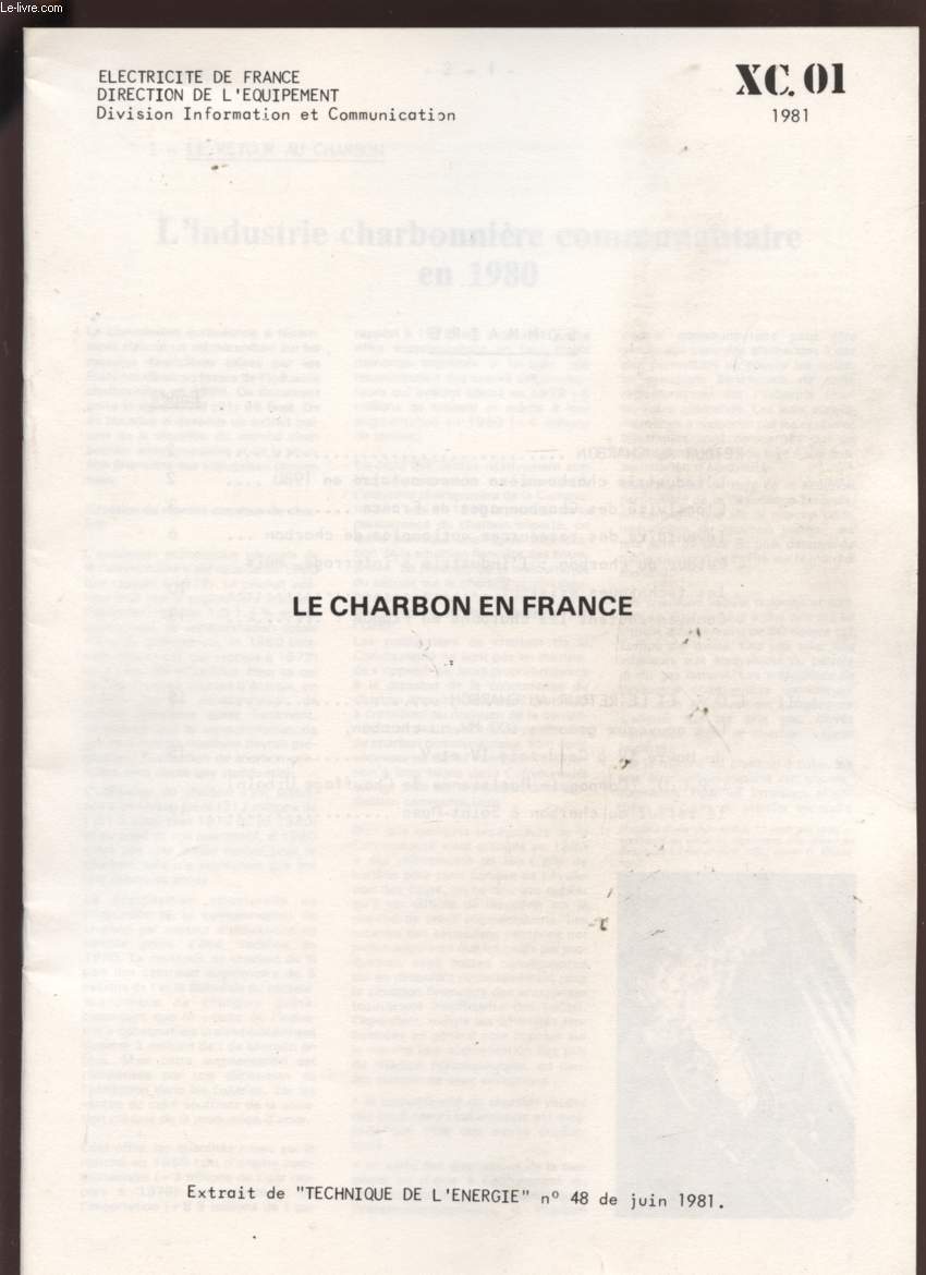 LE CHARBON EN FRANCE - XC01.
