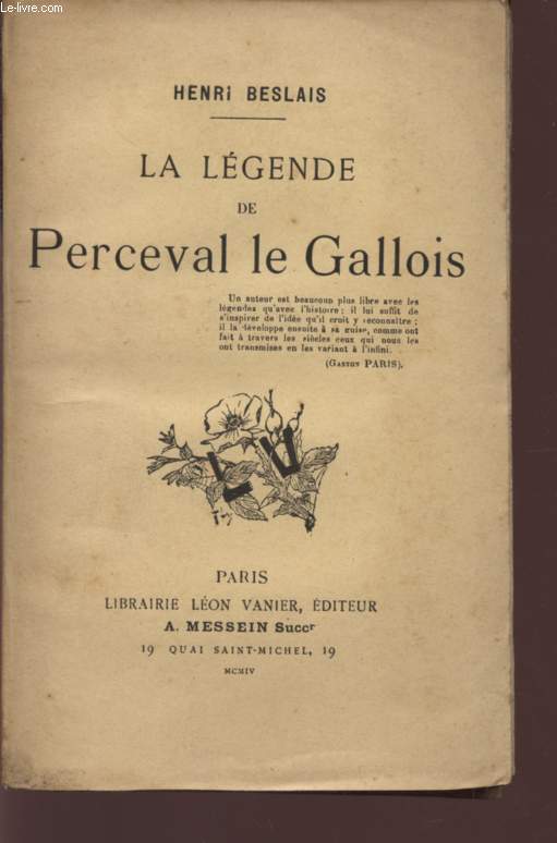 LA LEGENDE DE PERCEVAL LE GALLOIS.