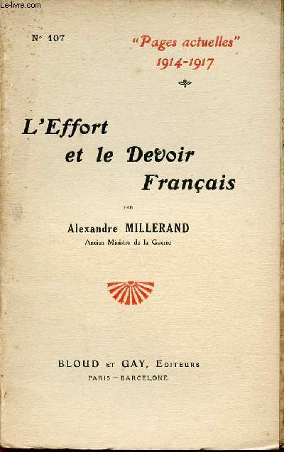 L'EFFORT ET LE DEVOIR FRANCAIS / COLLECTION 