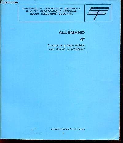 ALLEMAND / CLASSE DE 6 / EMISSIONS DE LA RADIO SCOLAIRE - LIVRET DESTINE AU PROFESSEUR.