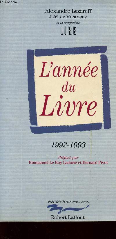 L'ANNEE DU LIVRE - 1992-1993.