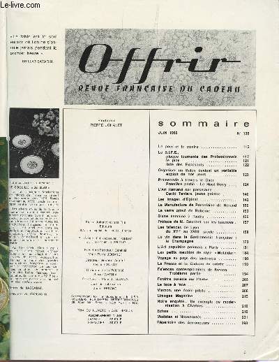 OFFRIR - REVUE FRANCAISE DU CADEAU - N136 - JUIN 1966