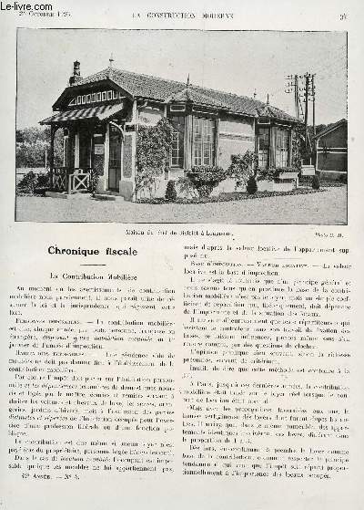LA CONSTRUCTION MODERNE - N4 - 24 OCTOBRE 1926 / CHRONIQUE FISCALE - L'OEUVRE DE LA COMPAGNIE DU NORD - LES FRAIS DE SCOLARITE A L'ECOLE DES BEAUX ARTS ...