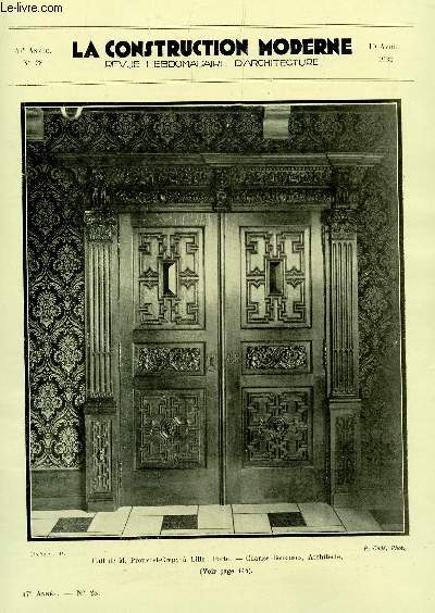 La construction moderne : 47e annee n°4 25 octobre 1931 / a ... Construction moderne en france