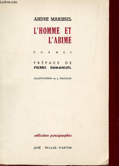 L'HOMME ET L'ABIME / COLLECTION PARAGRAPHES.