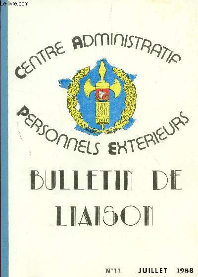 BULLETIN DE LIAISON N11 - JUILLET 1988.