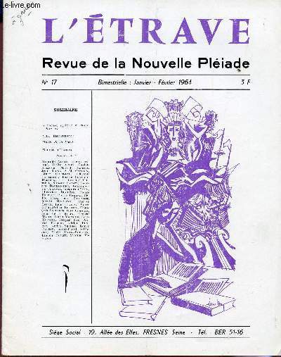 L'ETRAVE - N17 - janv-fevrier 1964 / POETES, APOTRES ET CAMELOTS / MUSEE DE LA POESIE / DIVERS POEMES ...
