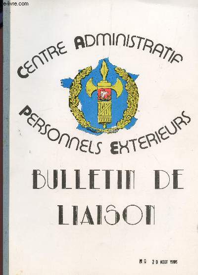 BULLETIN DE LIAISON N9 - 20 AOUT 1986.