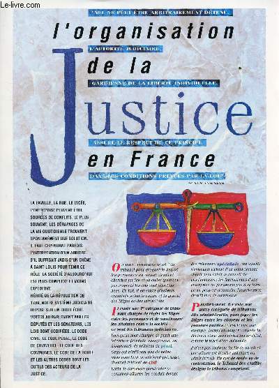 L'ORGANISATION DE LA JUSTICE EN FRANCE - PLAQUETTE DE PRESENTATION.