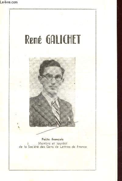 RENE GALICHET - FASCICULE DE PRESENTATION ET 2 POEMES.