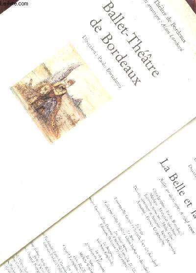 PROGRAMME DU BALLET-THEATRE DE BORDEAUX : LA BBELLE ET LA BETE.