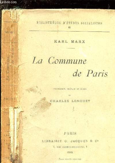 LA COMMUNE DE PARIS / BIBLIOTHEQUE D'ETUDES SOCIALISTES - II.
