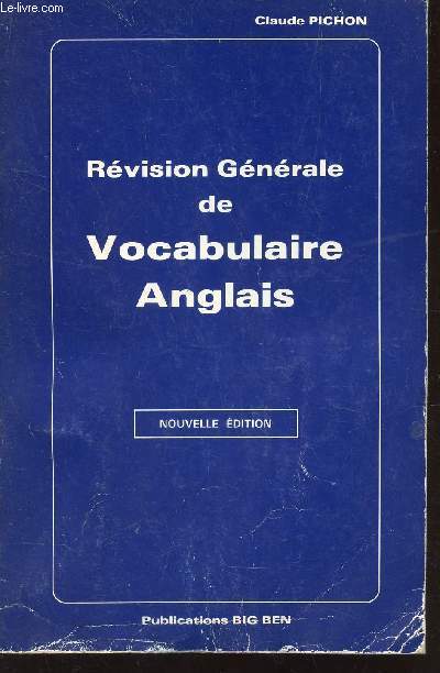 REVISION GENERALE DE VOCABULAIRE ANGLAIS.